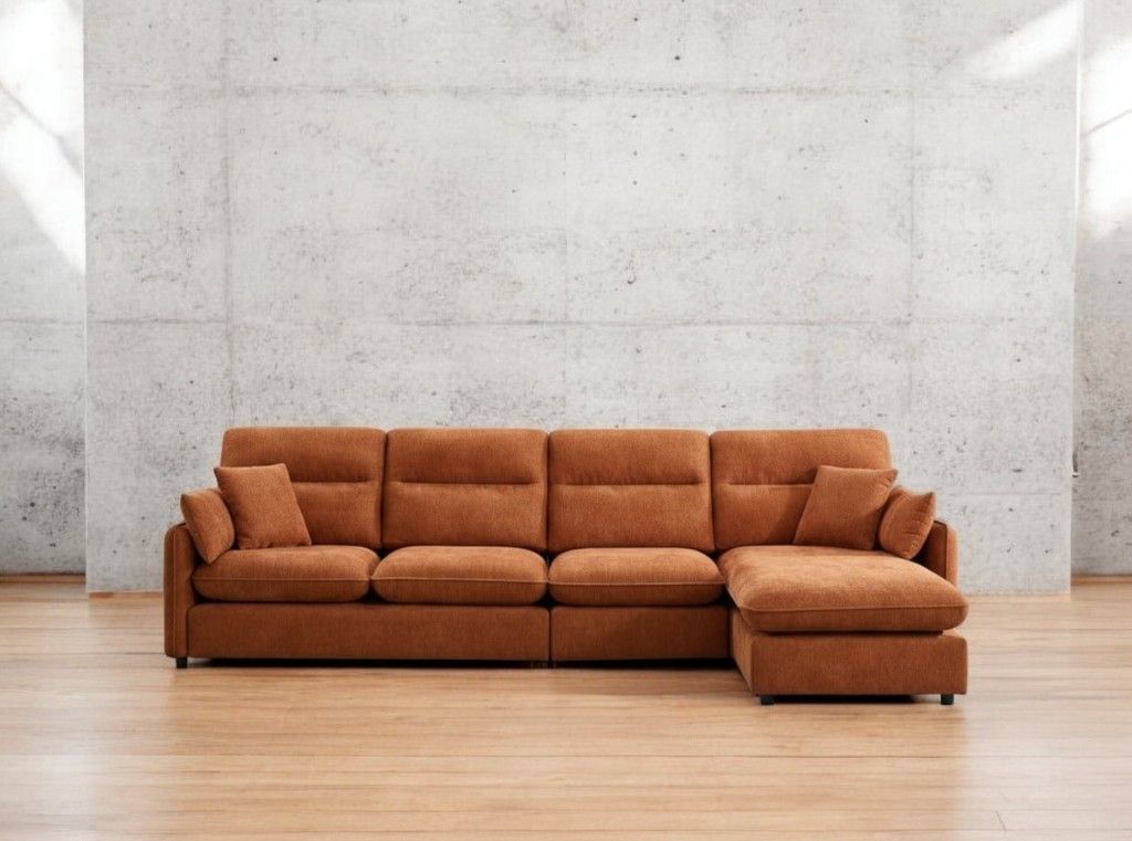 Brand New Sectional Couch Sofa Brown Still In Box
