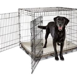 Collapsible Two Doors Large Dog Kennel w/Cover