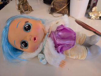 Cry Babies Baby Doll with Blue Hair