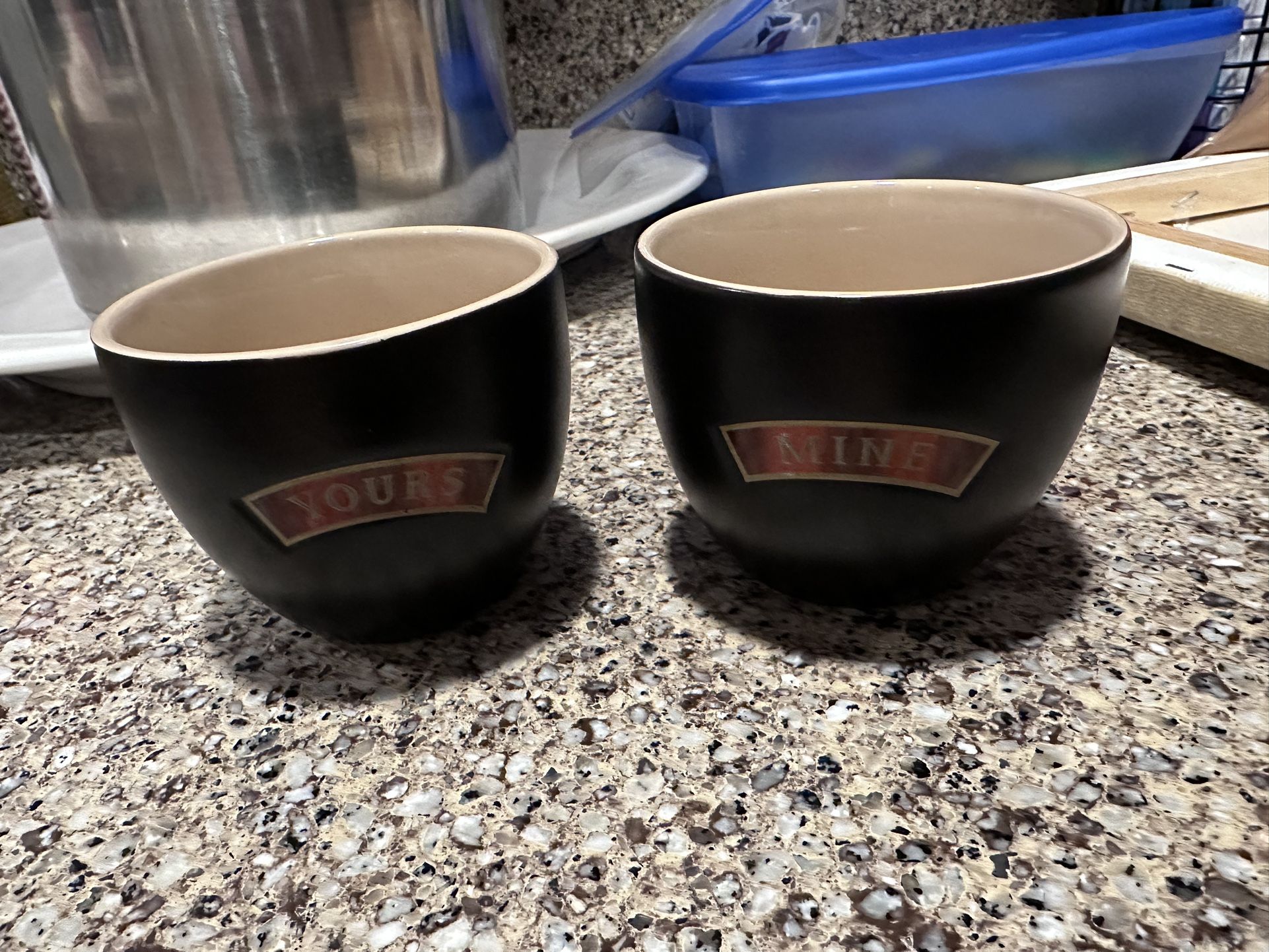 Couples Yours And Mine Coffee Or Espresso Cups