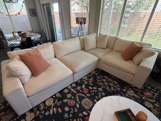 7th Avenue 4-Seat Modular Corner Sectional (Natural White / Extra Deep)
