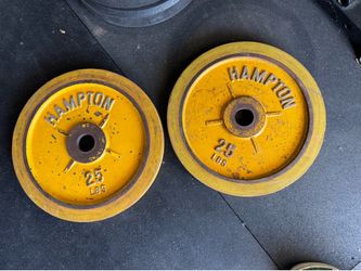 Vintage 25LB HAMPTON Olympic Bumper weights