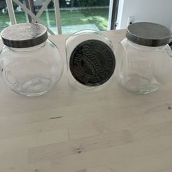 Glass Mason Containers 3 Piece Set
