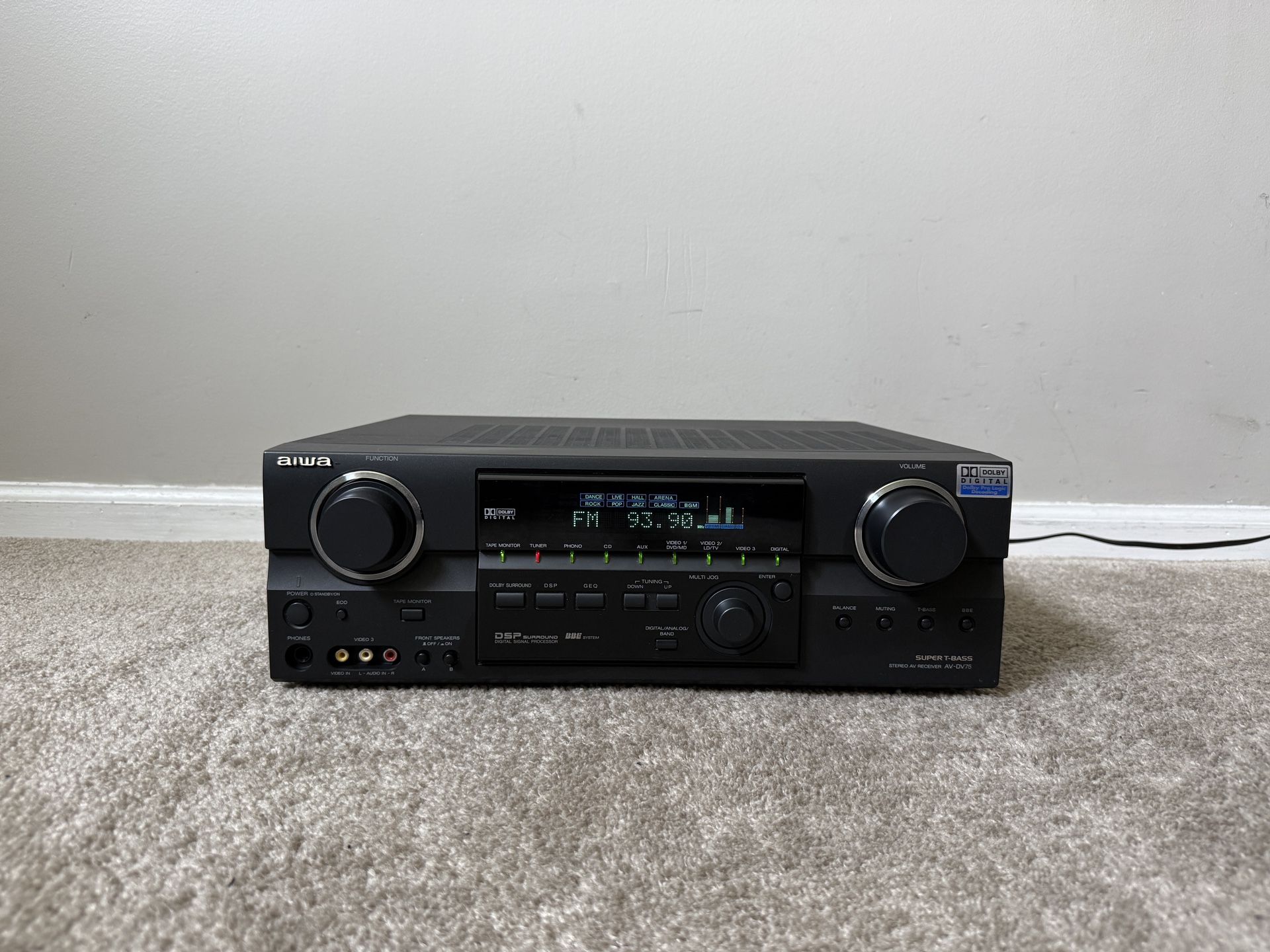 Aiwa AV-DV75 5.1 Home Theater Surround Receiver Touchy Volume Knob