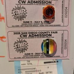 2 San Diego Fair Tickets