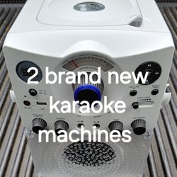 2 Brand New Karaoke Machines, Missing Ac Power Supply Cables So Only $20 For Both 