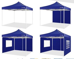 10x10 Pop up Canopy Tent for Parties, Heavy Duty Easy Setup Tent with 4 Sidewalls