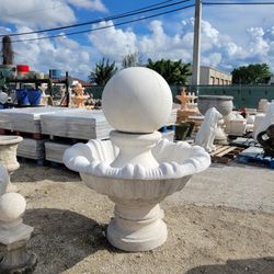 Concrete Sphere Ball Fountain / Cement Backyard Garden Outdoor Fountains