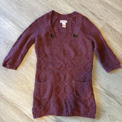 Burgundy Sweater Size Small