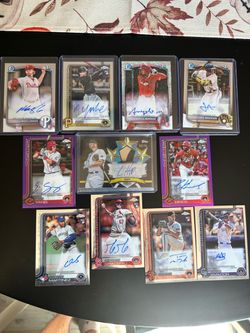 Topps Bowman Chrome Baseball Autograph Card Lot