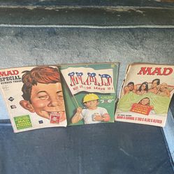 Set of 3 Vintage Mad Magazines from the 1970s