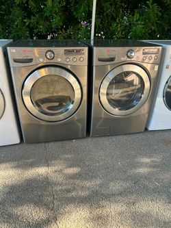 Washer and dryer set stainless steel
