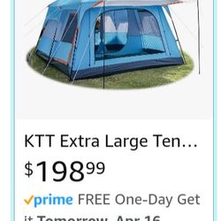 12 Person Tent.Two Rooms Three Doors 