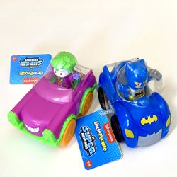Little People Batman Joker DC Car & Figure