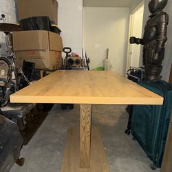Solid wood dining table