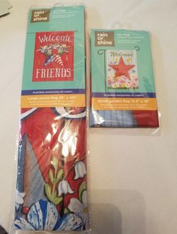 Set Of 2 Large Porch And Garden Flag July 4th