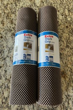 Set of TWO (2) - New Extra Thick Grip Liner 18” x 10’ Chocolate