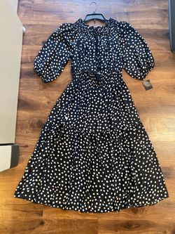 Just Taylor Polka Dot Midi Dress