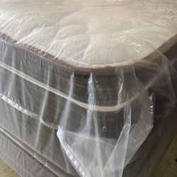 ⚜️ NEW QUEEN SIZE EUROPEAN DELUXE TOP MATTRESS W.BOXSPRING INCLUDED ⚜️