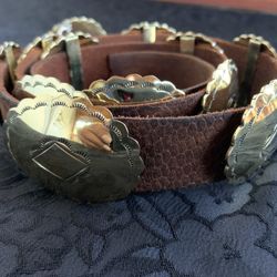 12 Piece Brass Concho Belt 