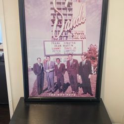 The Rat Pack Old Framed Photo
