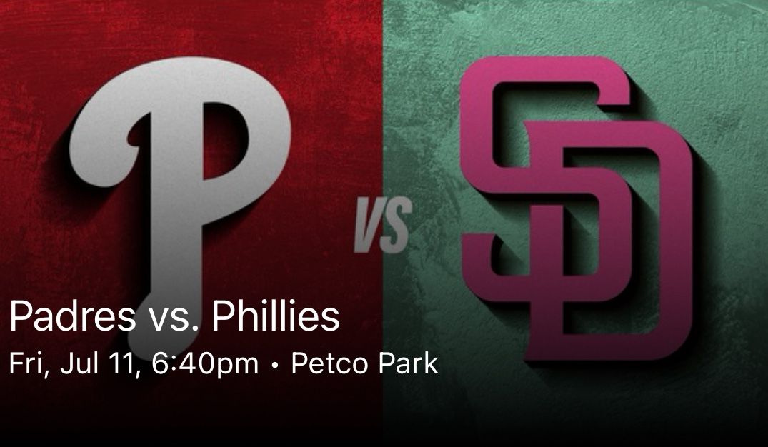 Padres VS  Phillies 2 Tix section 121 Row 40 