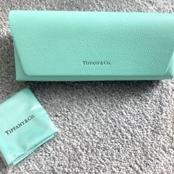 Tiffany & Co. NEW Sunglasses / Eyeglasses Case Semi-Soft Magnetic Fold 2” x 6.5” x  2.75” Blue