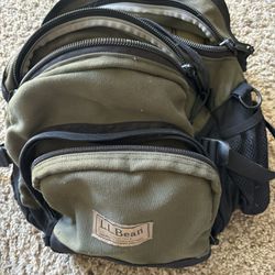 LL Bean Medium Backpack Olive Green 
