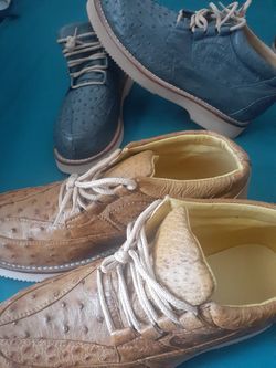 Zapatos de Avetruz Para Hombres Un Par Por $100 O Los 2 Pares Por $180