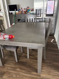 Kitchen table with hutch