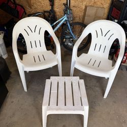 Patio Chairs And Small Table 