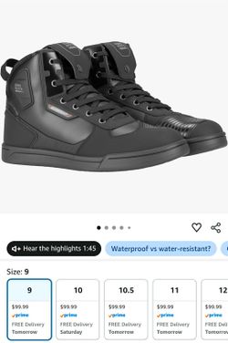 KEMIMOTO Motorcycle shoes for men size 9