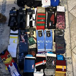 Brand new Nike and Stance NBA socks size 8-12 large asking $13 each pair Firm 