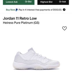 Jordan 11 Retro Low (GS)