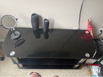 Glass tv stand for sale!