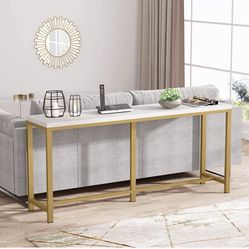 New In Box F1347 New Tribesigns Narrow Console Table, 71-Inch Extra Long Industrial Hallway Table