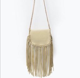 Fringe Bag Crossbody Hippie Purse Mustard Yellow