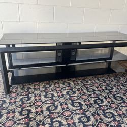 60” Smoked Glass TV Stand 