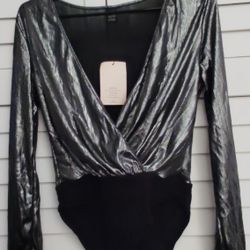 Silver Bodysuit M