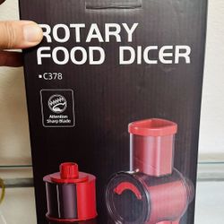 Hand Crank Vegetable Chopper & Slicer Red New