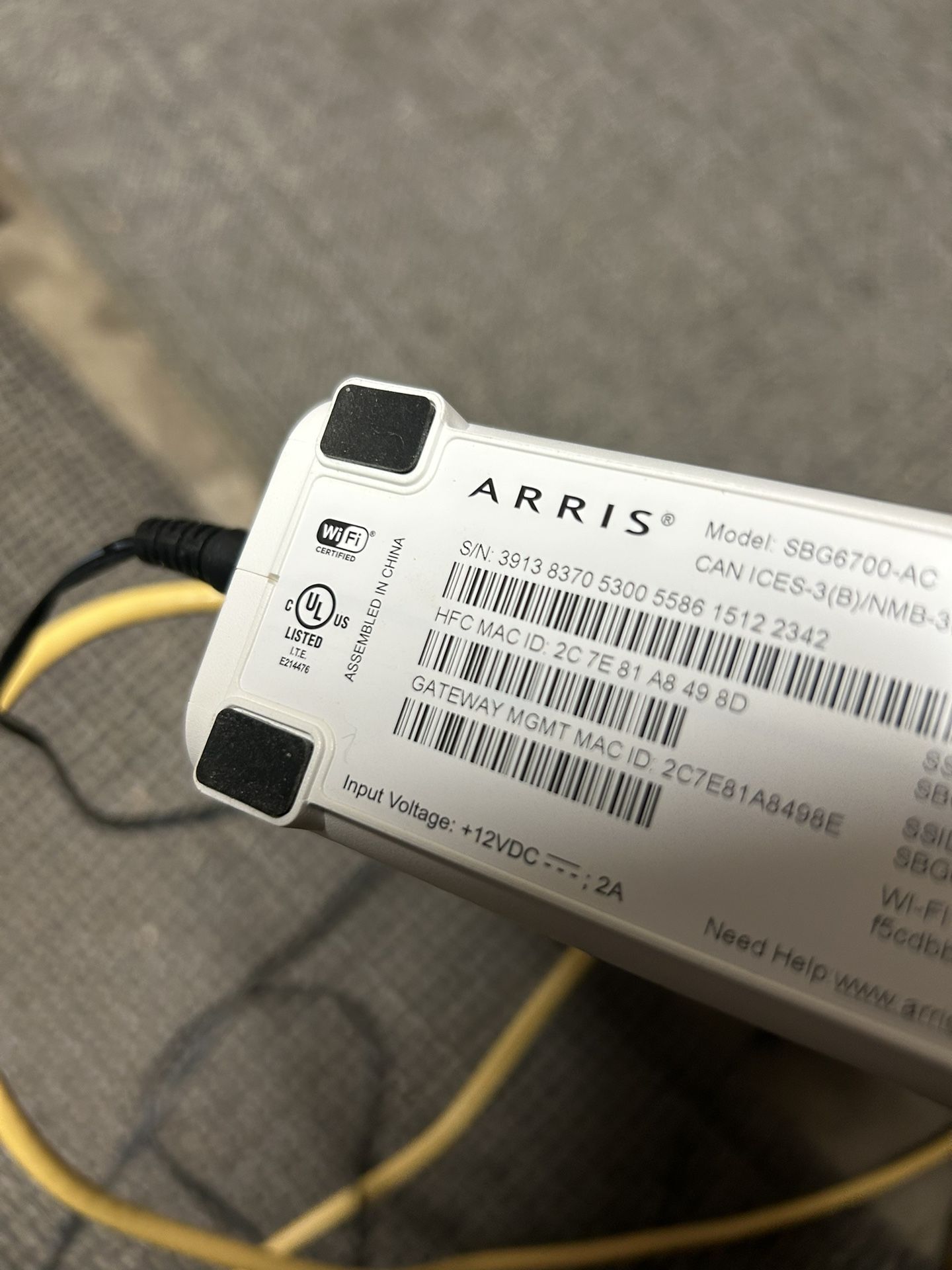 Wi-Fi - ARRIS Modem