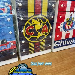 America Dresser Cajonera Double Knob Chest 