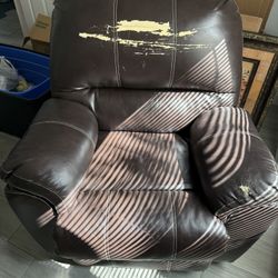 Brown Leather Recliner