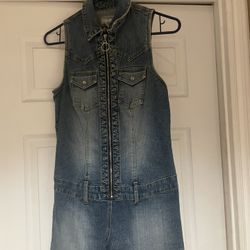 Denim Short Jumpsuit 