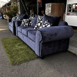 Savannah Blue Color High Quality Sofa Set Couches