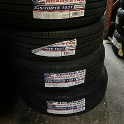 225/70R16 AMERICAN A SET OF FOUR NEW TIRES 