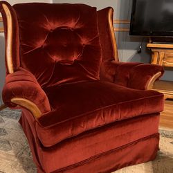 Vintage Red Swivel Chair