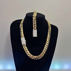 20mm Miami Cuban Link Pink Red Rose Gold Plated Chain Necklace 18k & 14k Diamond Iced Out Lock