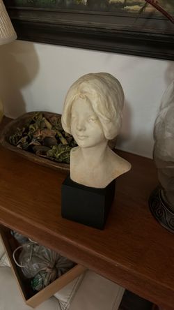 Marble Bust Sculpture of a Young Woman