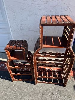 Set of wine racks